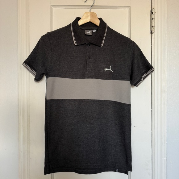 Puma Men’s Slim Fit Polo | Size S | Color Gray - Picture 2 of 5